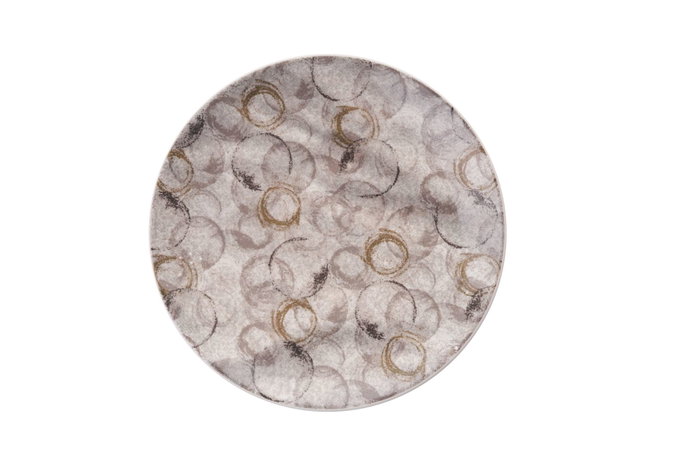 Hermia Bubble Serv Juego de Platos de Servicio, 6 Piezas, Beige y Negro